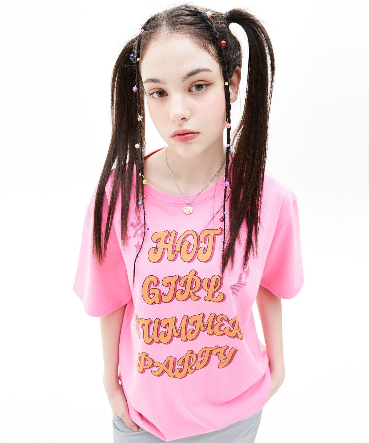 러브이즈트루(LUVISTRUE) VS SUMMER VINTAGE TEE(PINK)