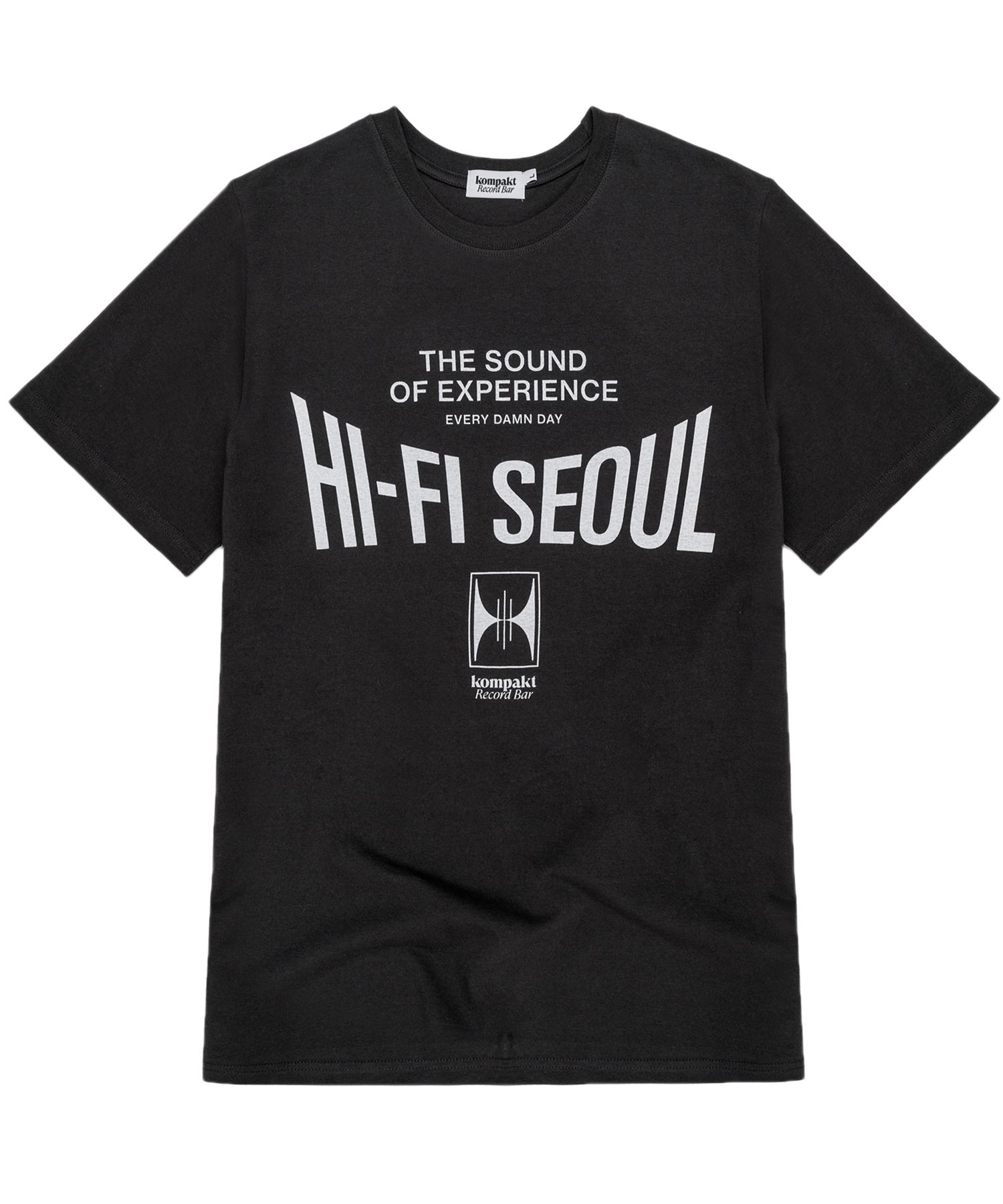 MUSINSA公式 | KOMPAKT RECORD BAR Hi Fi Seoul T-Shirt - Black