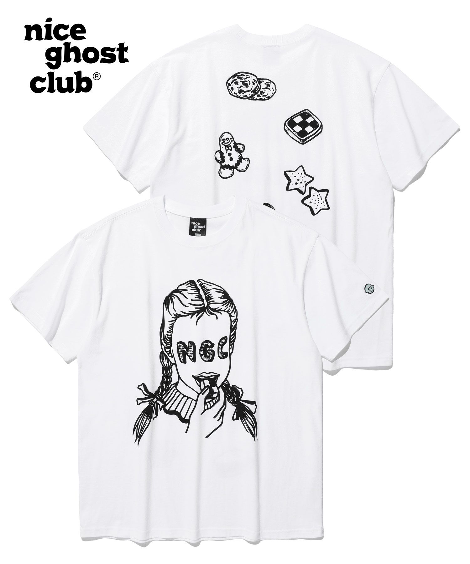 Nice Ghost Club★韓国★男女兼用★Girl with Gun Big T-shirt A'GEM/9 × .kom 『NICE GHOST CLUB/ナイスゴーストクラブ』 GIRL