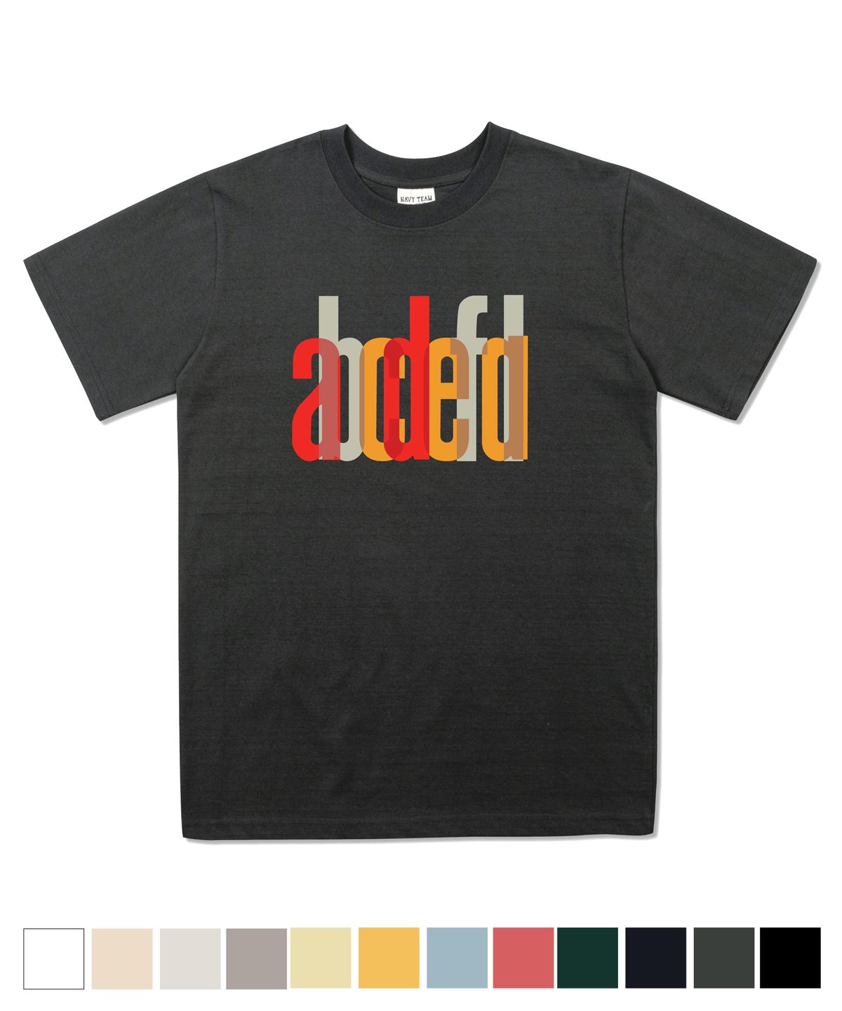 네이비팀(NAVYTEAM) NTV-ALPHABET SHORT SLEEVE