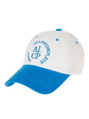 라운드 로고 볼캡 (워터 & 화이트)