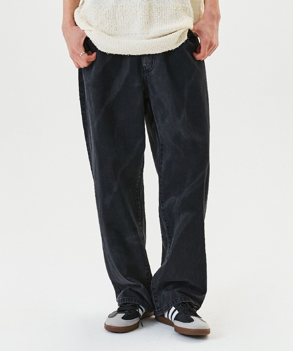 마크곤잘레스(MARK GONZALES) SUN BLEACH DENIM PANT - BLACK