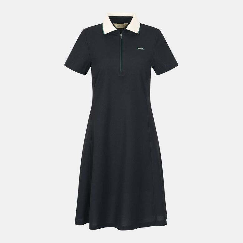 7J45250 여성 하프집업 폴로 원피스 (레귤러핏)