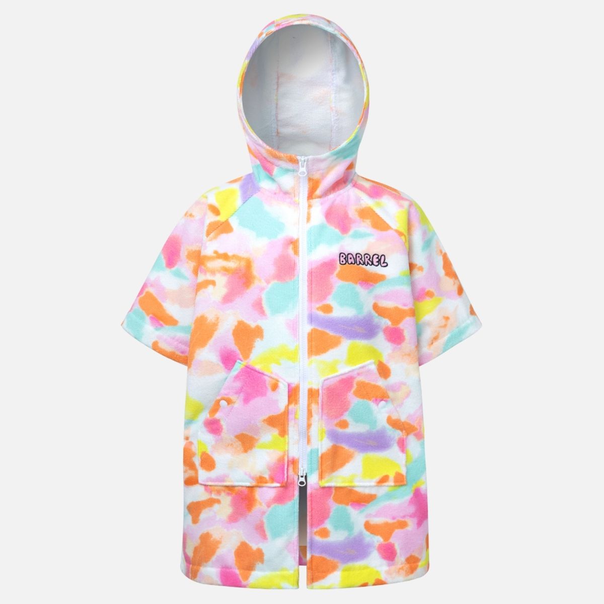 배럴(BARREL) 키즈 스웰 집업 판초 타월 페더 핑크 (B3SKAPC002FTP)