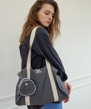 [Large] Logo sports  duffel Bag_Grey