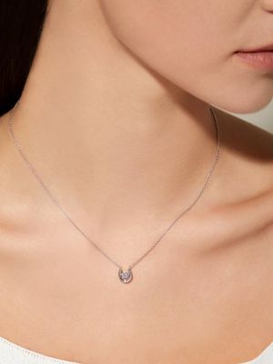 럭키유 댄싱스톤 스텔라 실버 목걸이 N0141