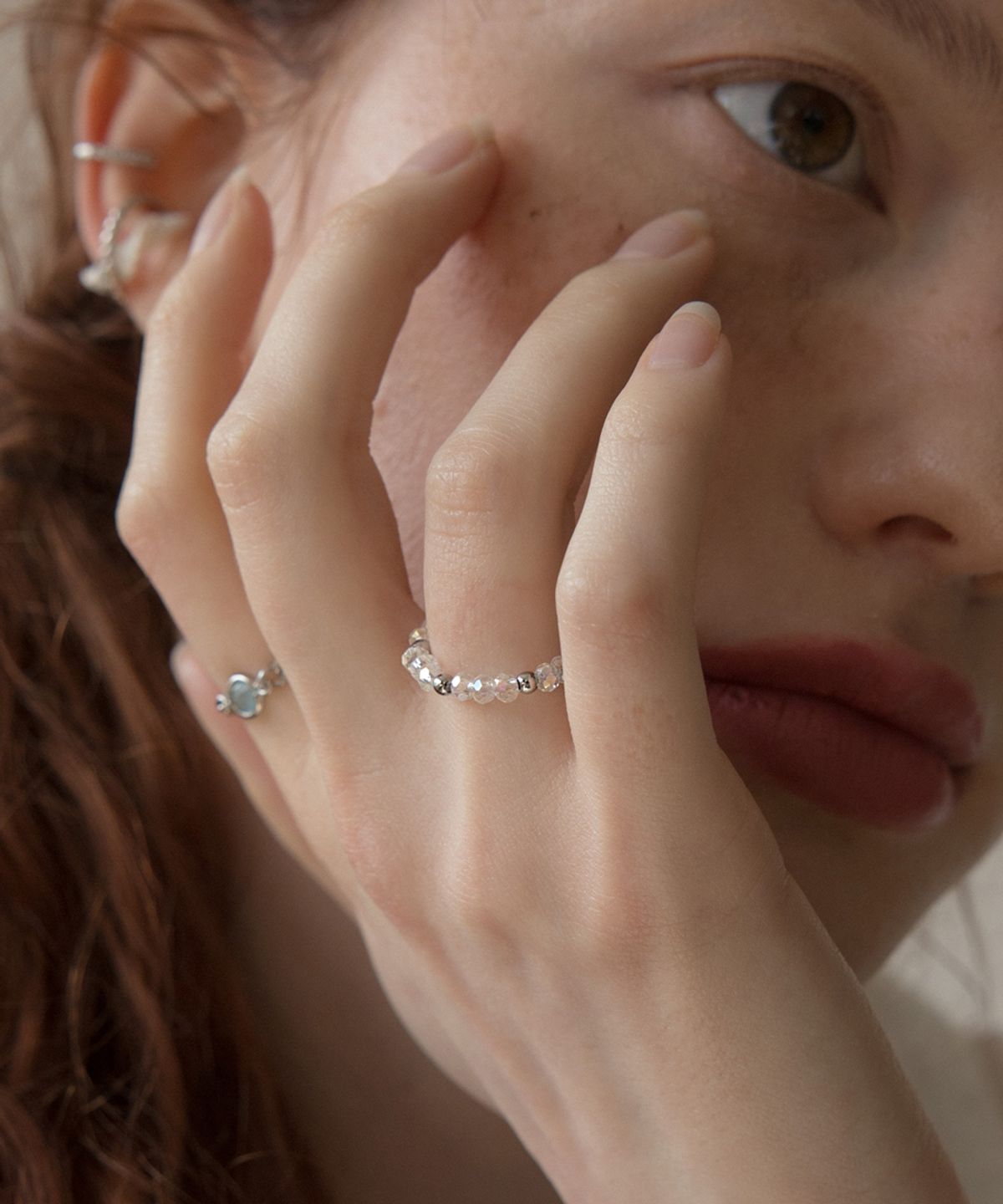 메리모티브(MERRYMOTIVE) Crystal surgical ball ring