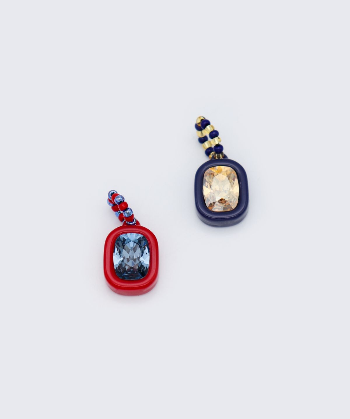 봉보(BONBEAU) Bling pop swarovski stone pendant 스와로브스키 스퀘어 스톤 참 호마이카 팬던트
