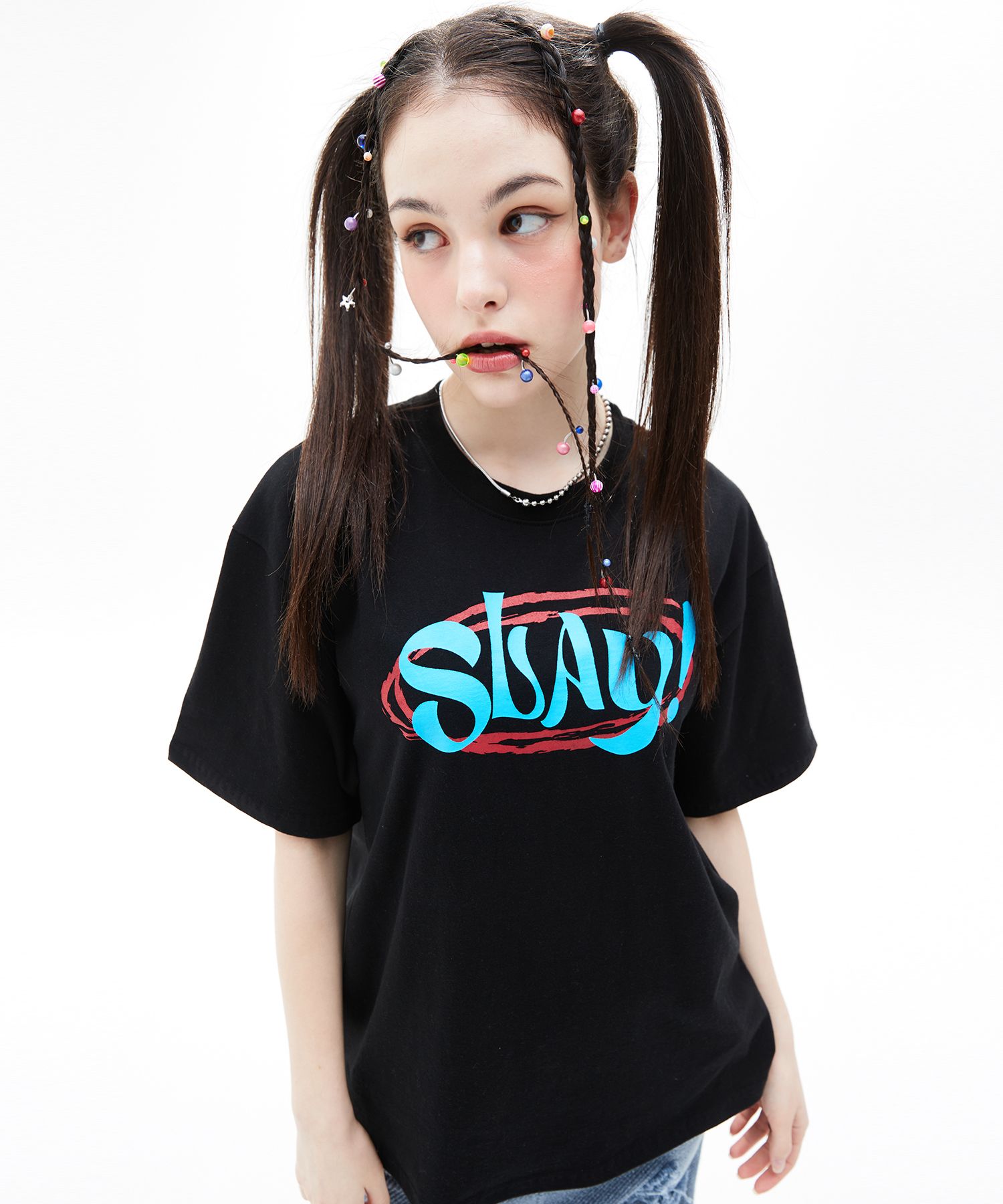 LUV IS TRUE★韓国★新作★人気★ VS SLAY TEE 半袖T 2色/追跡付 MUSINSA公式 | LUV IS TRUE VS SLAY TEE(BLACK)