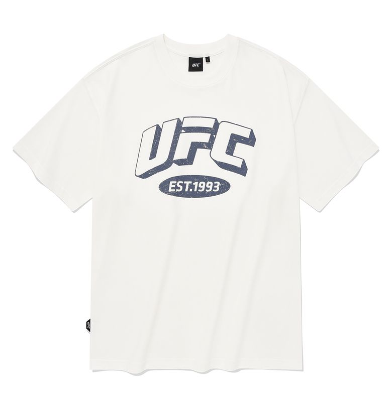 UFC 아치 로고 릴렉스핏 반팔 티셔츠 화이트 U2SSU2336WH