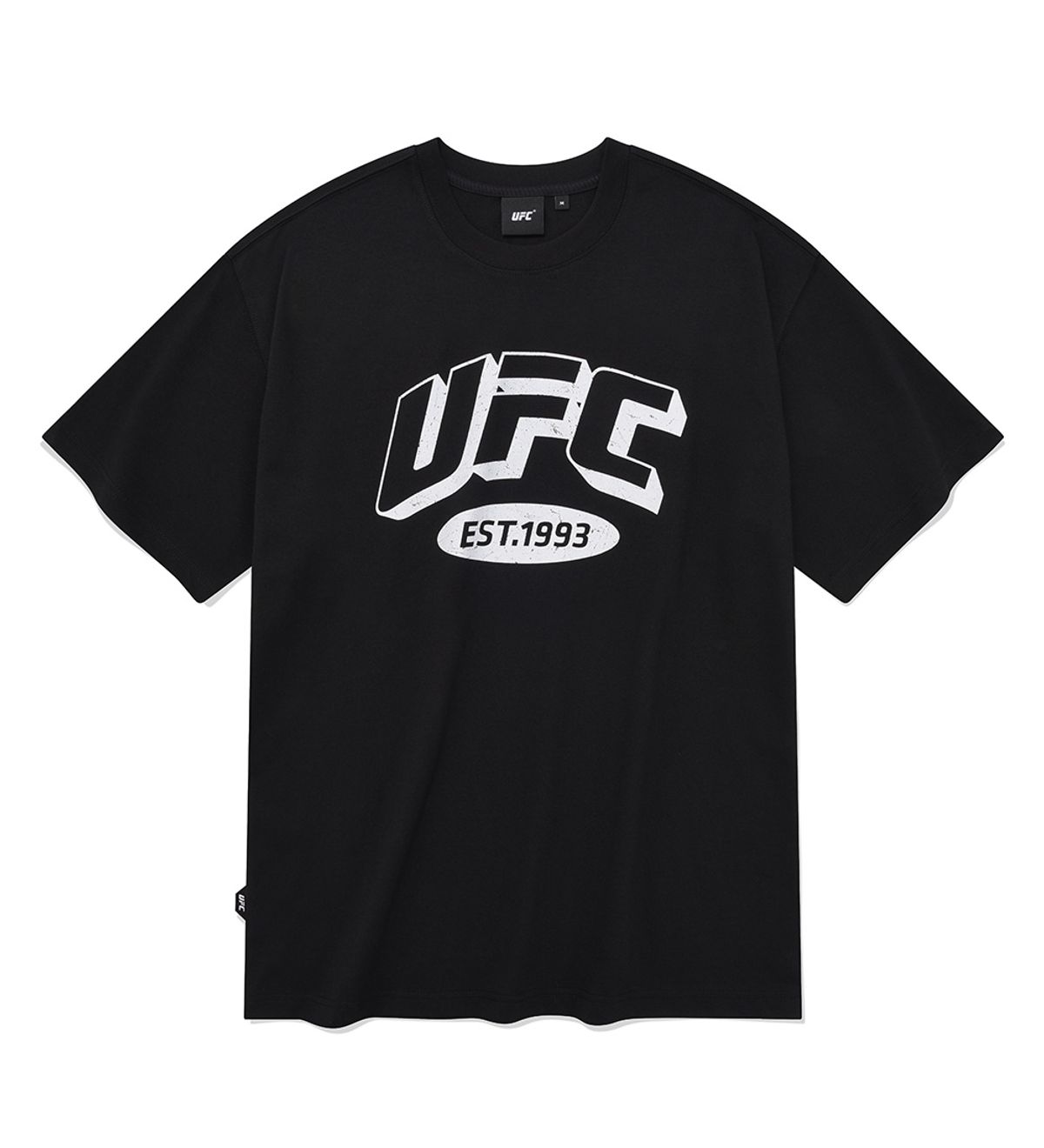 유에프씨 스포츠(UFC SPORT) UFC 아치 로고 릴렉스핏 반팔 티셔츠 블랙 U2SSU2336BK