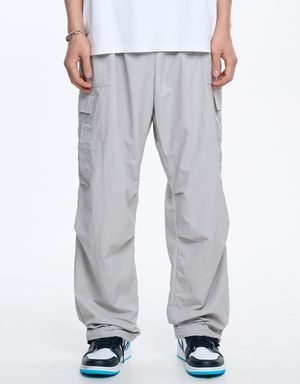 나일론 파라슈트 카고 팬츠 그레이