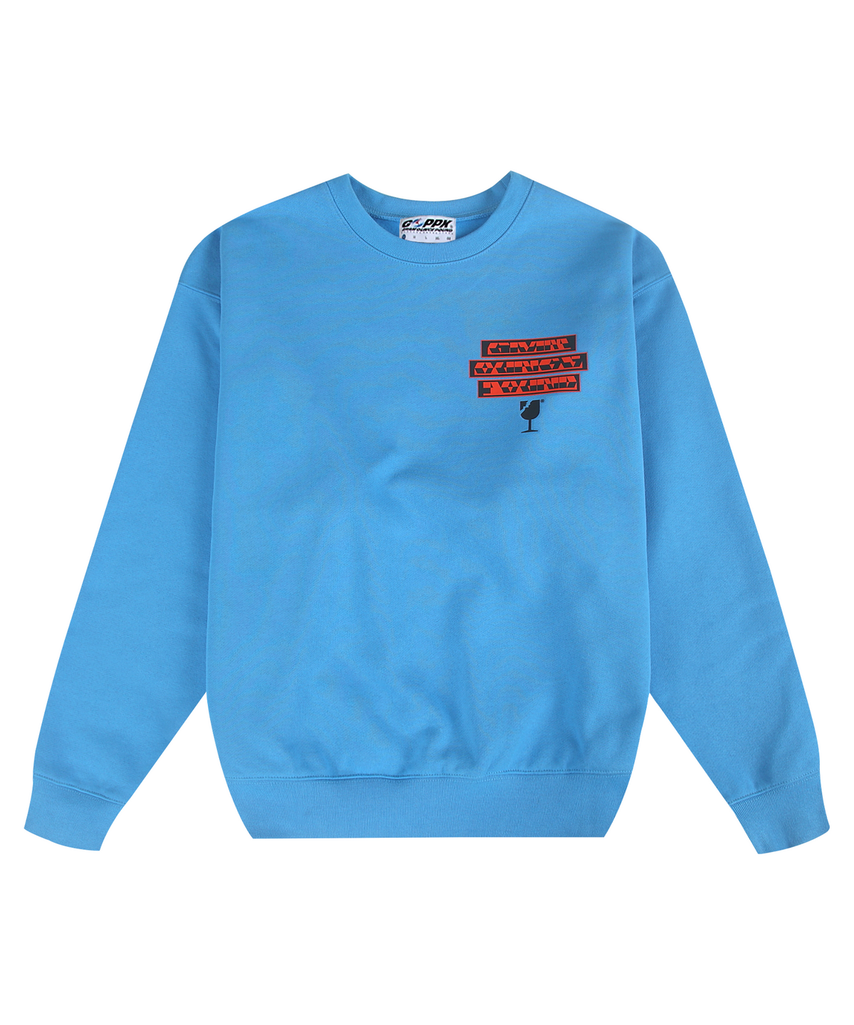 그램 아운스 파운드(GRAM OUNCE POUND) Fragile Logo Sweatshirt_Light Blue