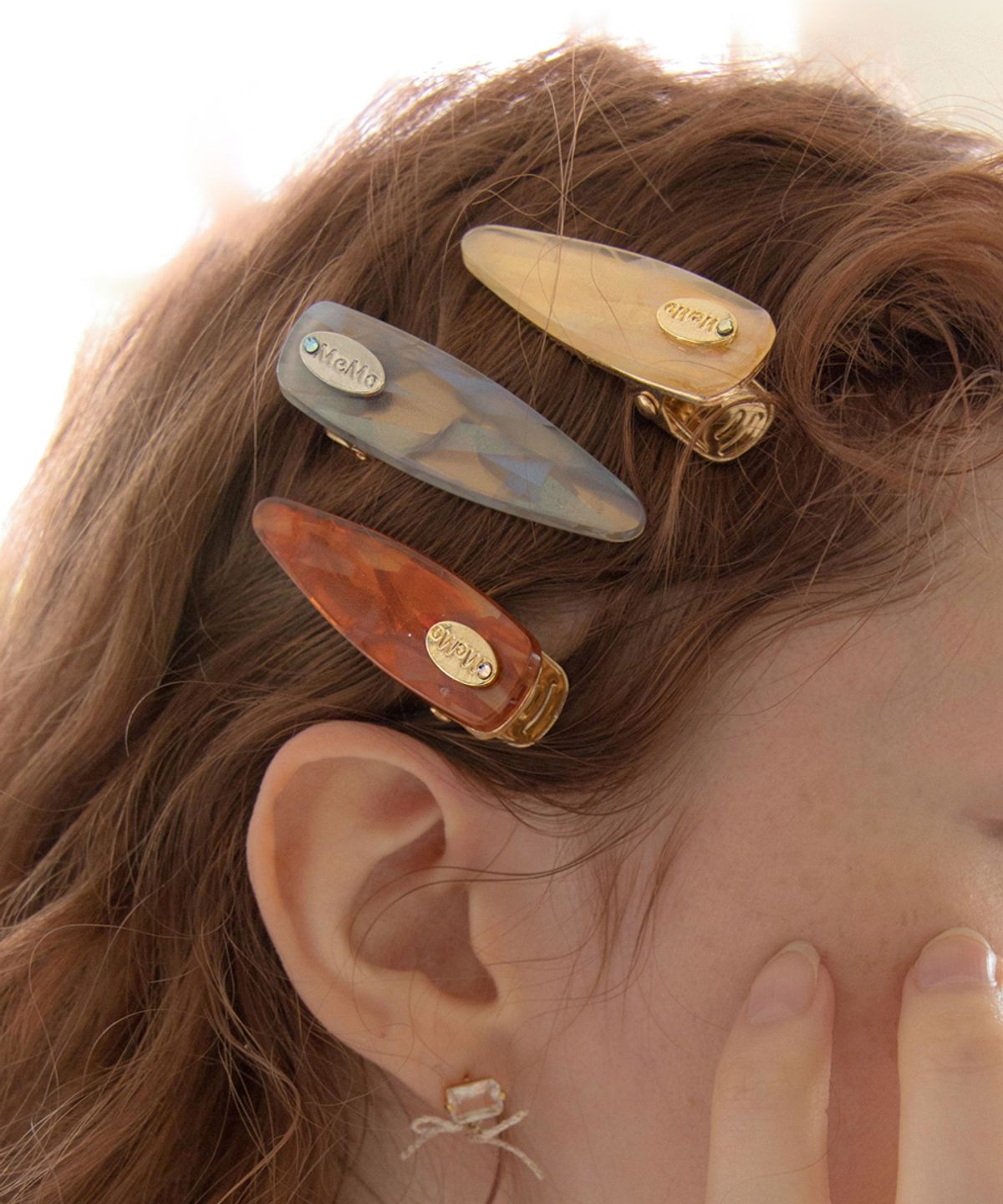 메리모티브(MERRYMOTIVE) Pearly marble mini hairpin (3colors)