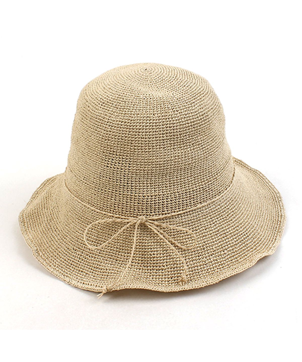 유니버셜 케미스트리(UNIVERSAL CHEMISTRY) Beige Ribbon Wire Raffia Hat 라피아햇
