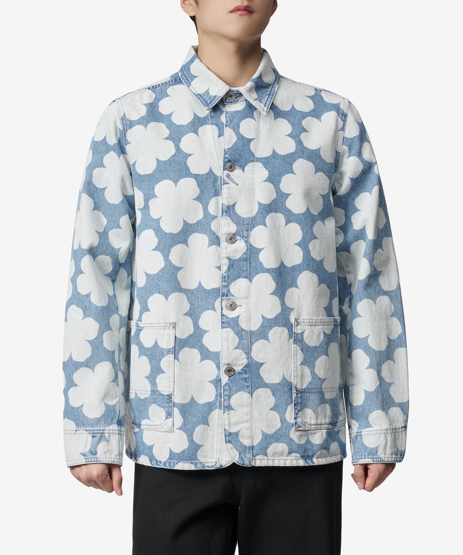 MUSINSA公式 | KENZO フラワーデニムシャツジャケット - クリアブルー