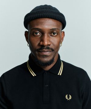 [M12] 트윈 팁 프레드페리 셔츠 - 블랙/샴페인 M12-157 Made In England