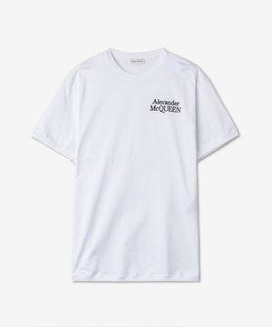 엠브로이더드 로고 반소매 티셔츠 - 화이트 / 682868QTX899000