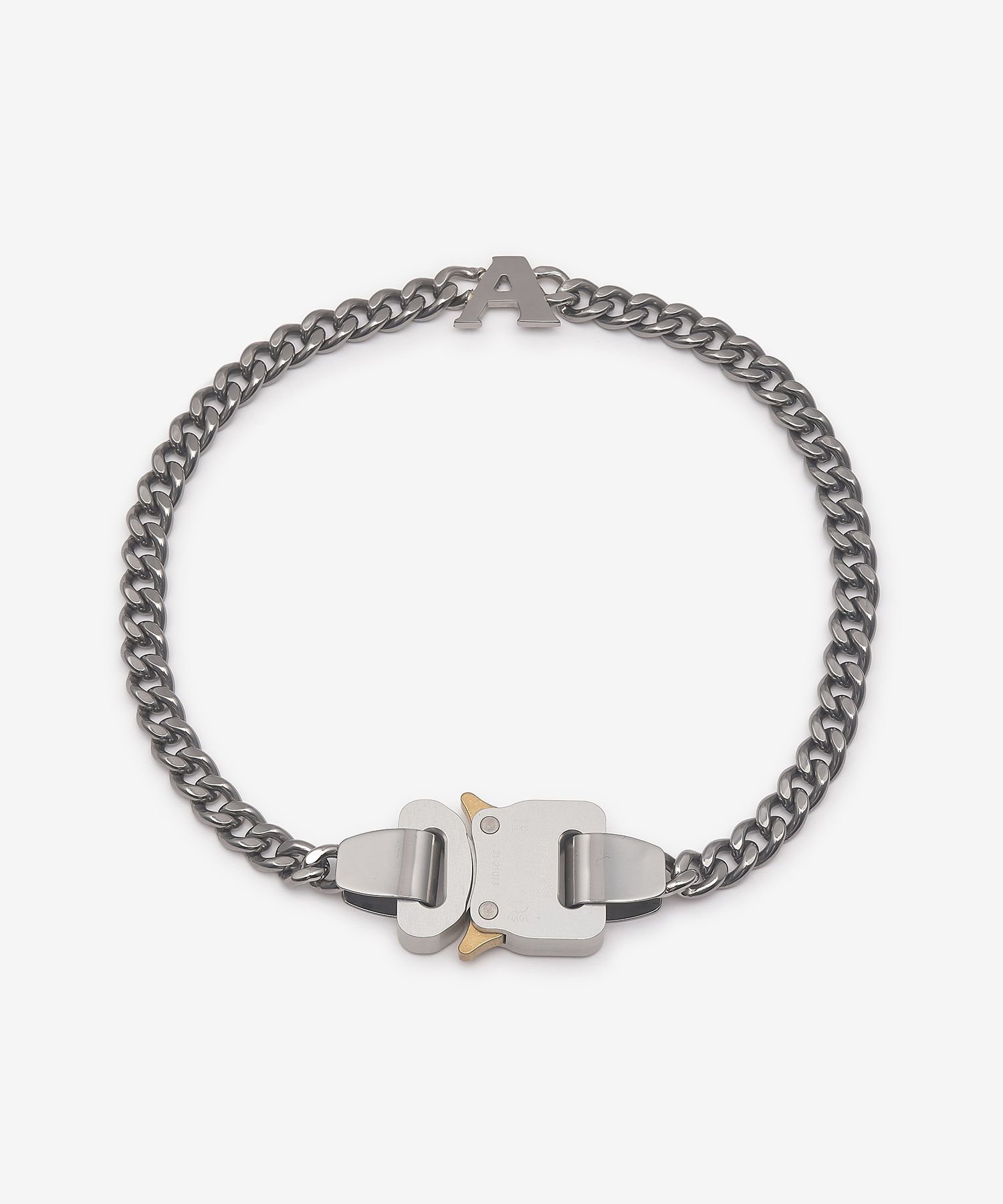 ブレスレット ALYX Chain Buckle Necklace Silver AAUJW0211OT01GRY0002 AAUJW 2x Chain Buckle Necklace by 1017 ALYX 9SM on Sale