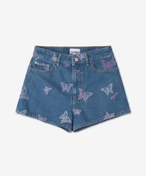 버터플라이 로고 데님 쇼츠팬츠 - 데님 / J1182630