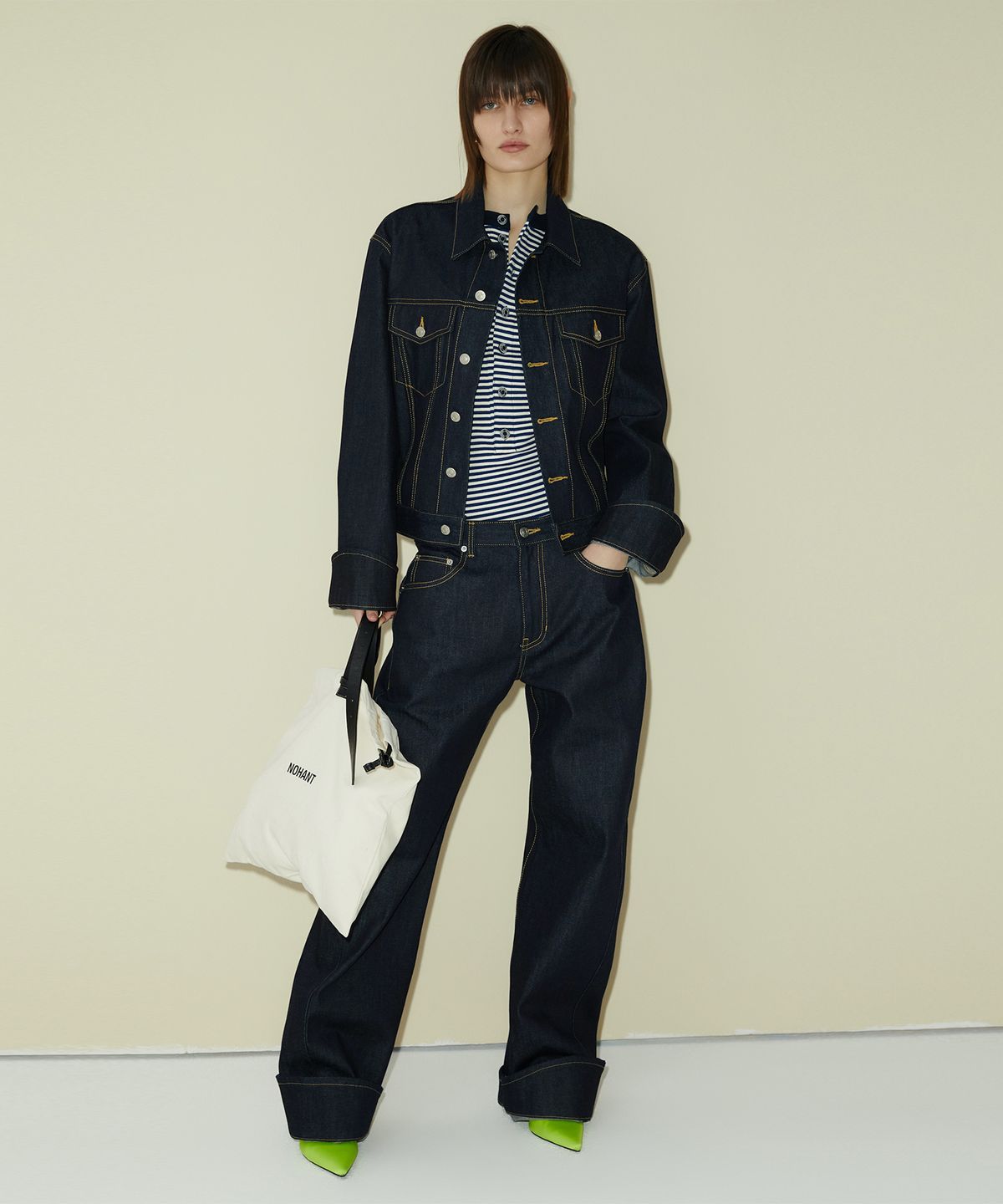노앙(NOHANT) INDIGO TRUCKER DENIM JACKET INDIGO