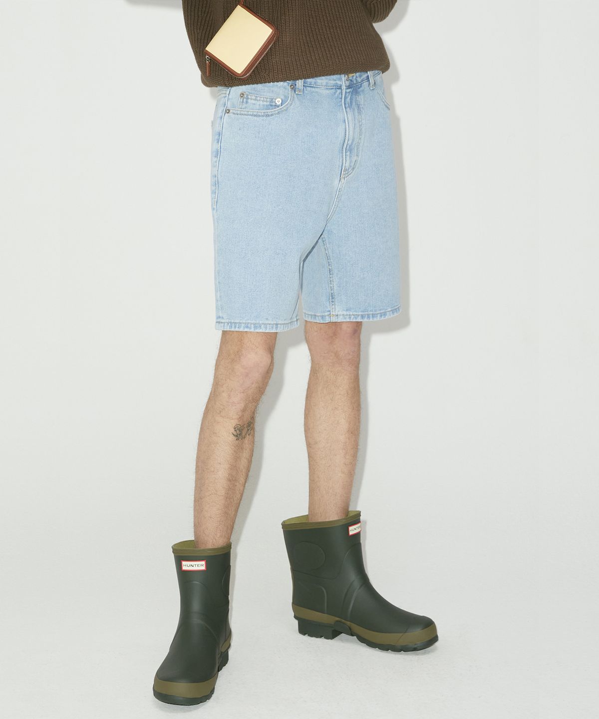 노앙(NOHANT) STRAIGHT DENIM SHORTS LIGHT BLUE