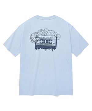 VSW Cosmic Lazy Cassette Tape T-Shirts Sky blue