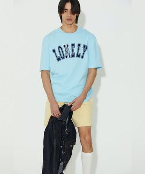 LONELY/LOVELY SHORT SLEEVE T SKY BLUE NAVY