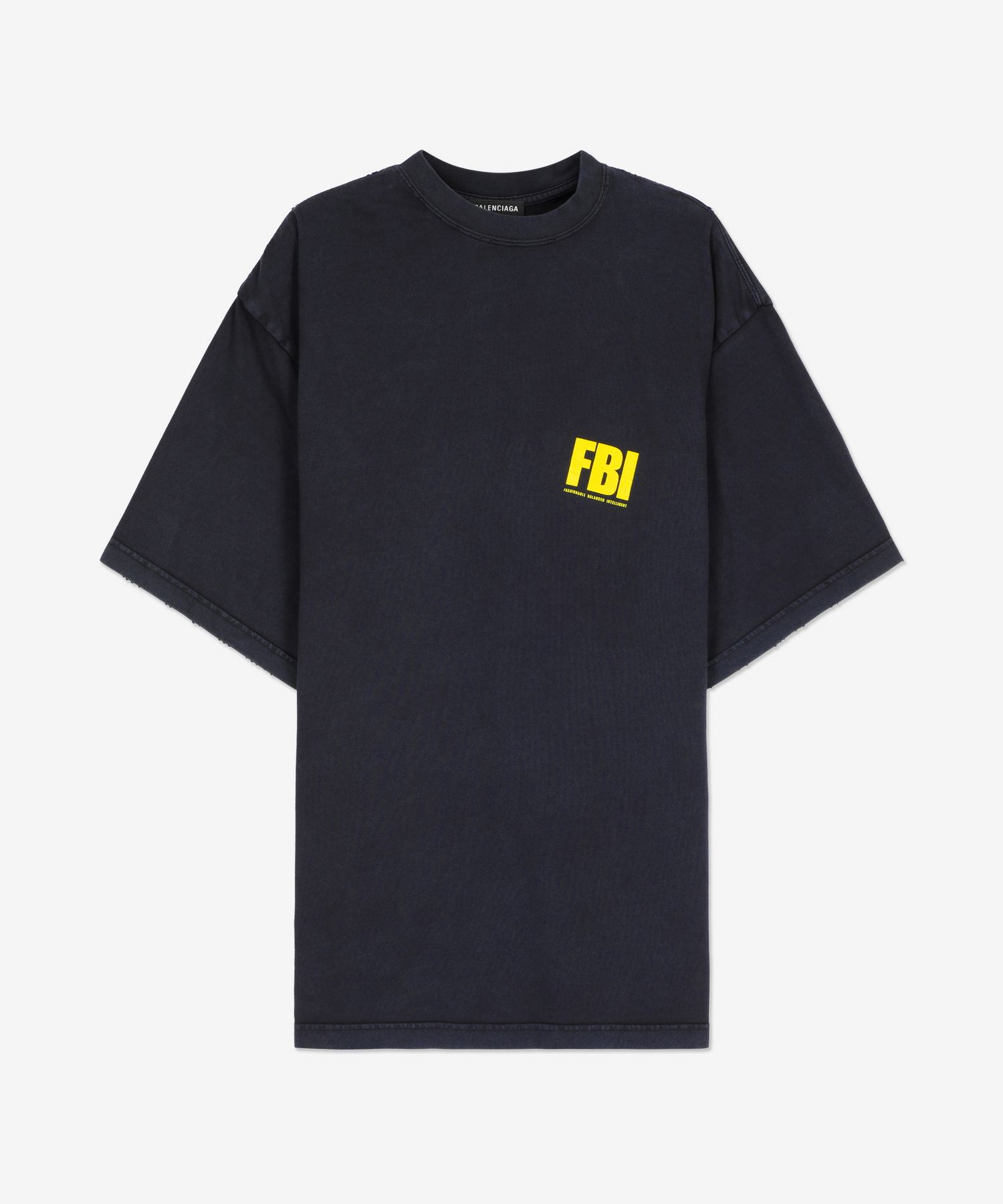 Tシャツ・カットソー *BALENCIAGA* FBI Logo Print Short Sleeve T-Shirt Gray 681314 MUSINSA | BALENCIAGA Men's FBI Logo Print Short Sleeve T