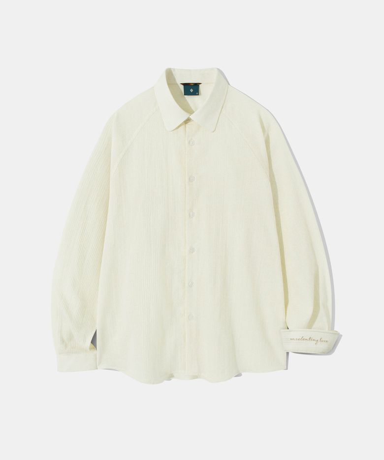 Stitch Stripe Shirt S114  Elephant Ivory