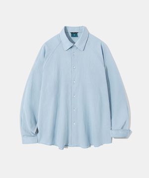 Stitch Stripe Shirt S114  Skyblue