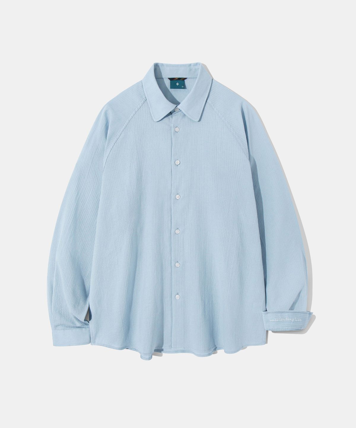 다이아몬드 레이라(DIAMOND LAYLA) Stitch Stripe Shirt S114  Skyblue