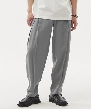 휴비스 트렌스폼 더블 플리츠 슬랙스 Blue Gray