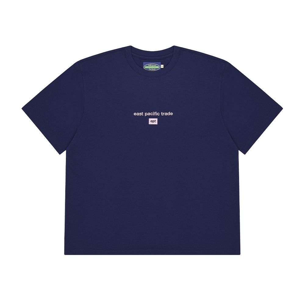 MUSINSA公式 | EPT EMBROIDERED LOGO T-SHIRT (NAVY)