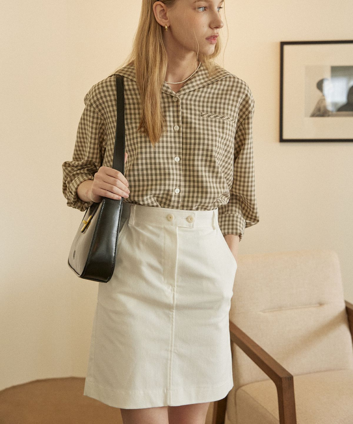 논로컬(NONLOCAL) Katy Skirt  - White