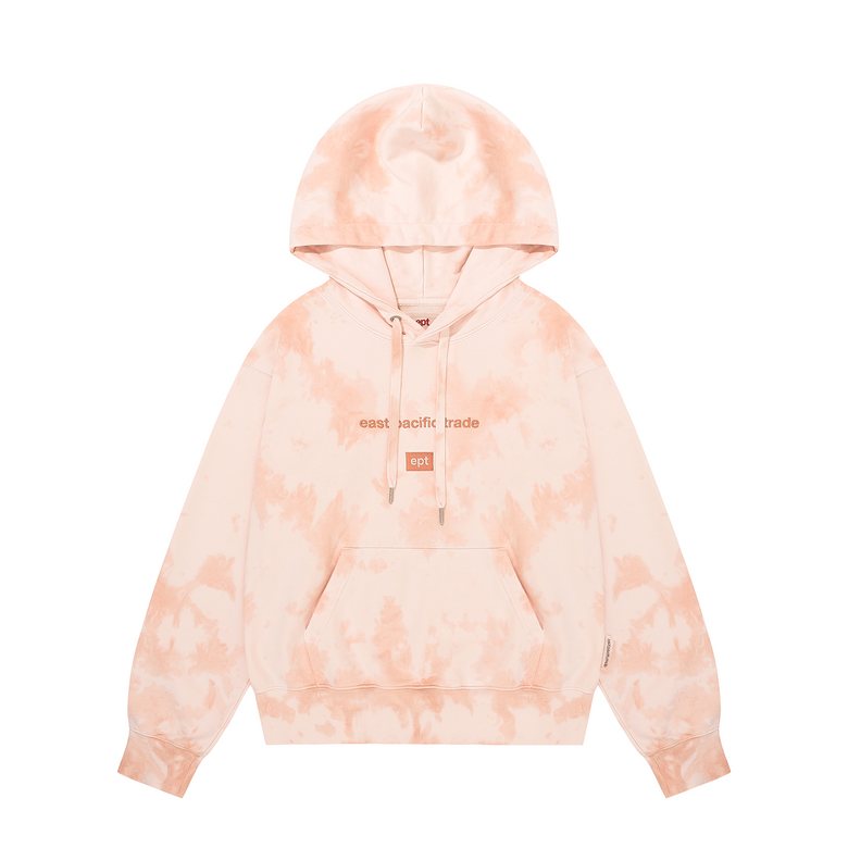 TIE-DYE CLASSIC LOGO HOODIE (CORAL)