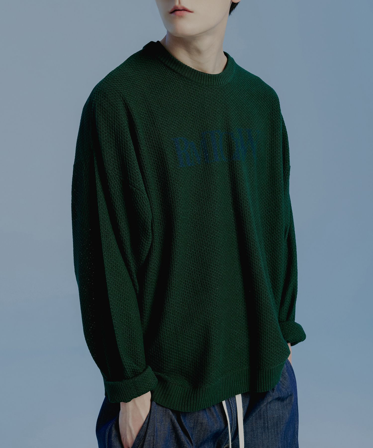 ROMANTIC CROWN★男女兼用★PUNCHING KNIT LONG SLEEVE ROMANTIC CROWN☆男女兼用☆PUNCHING KNIT LONG SLEEVE