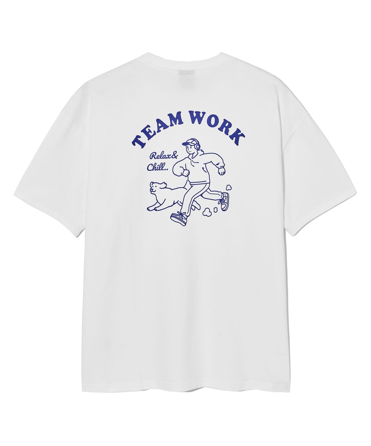 그루브라임(GROOVE RHYME) TEAM WORK RUNNING T-SHIRTS (WHITE) [LRRMCTA317M]