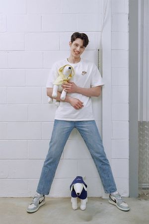 로우 리사이클 연청 일자 데님 팬츠