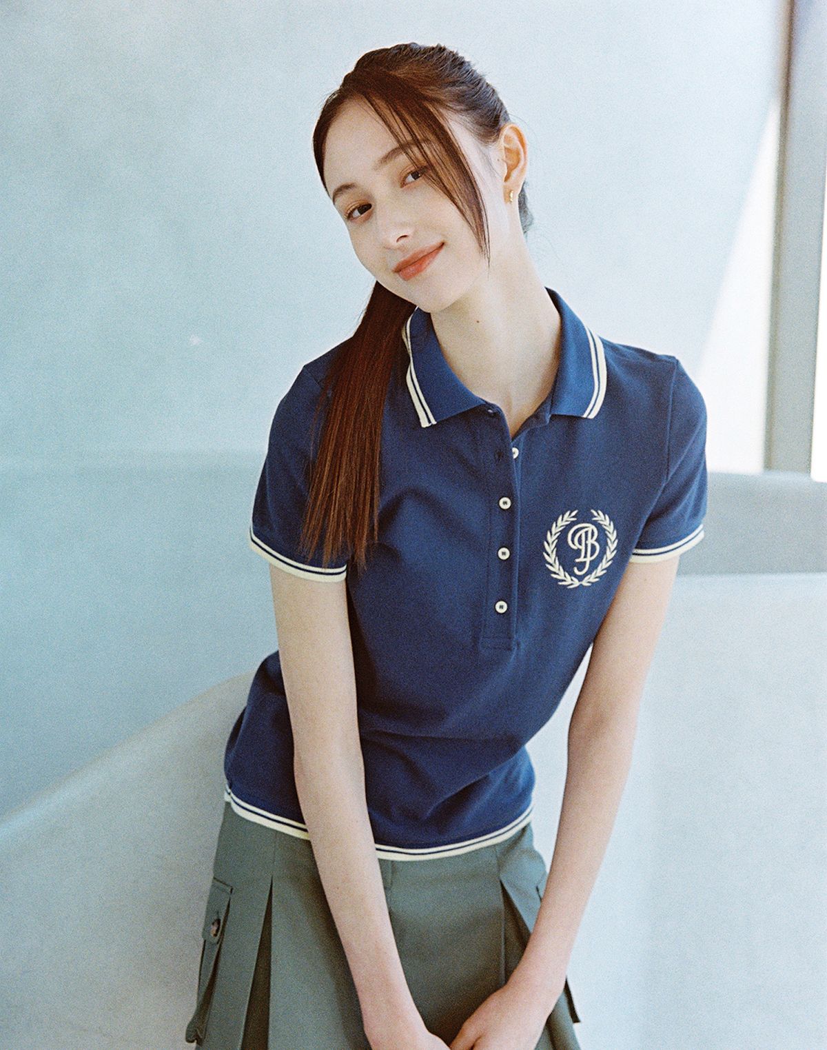 블루 제이너 클럽(BLUE JAINER CLUB) 피케 폴로 셔츠 네이비