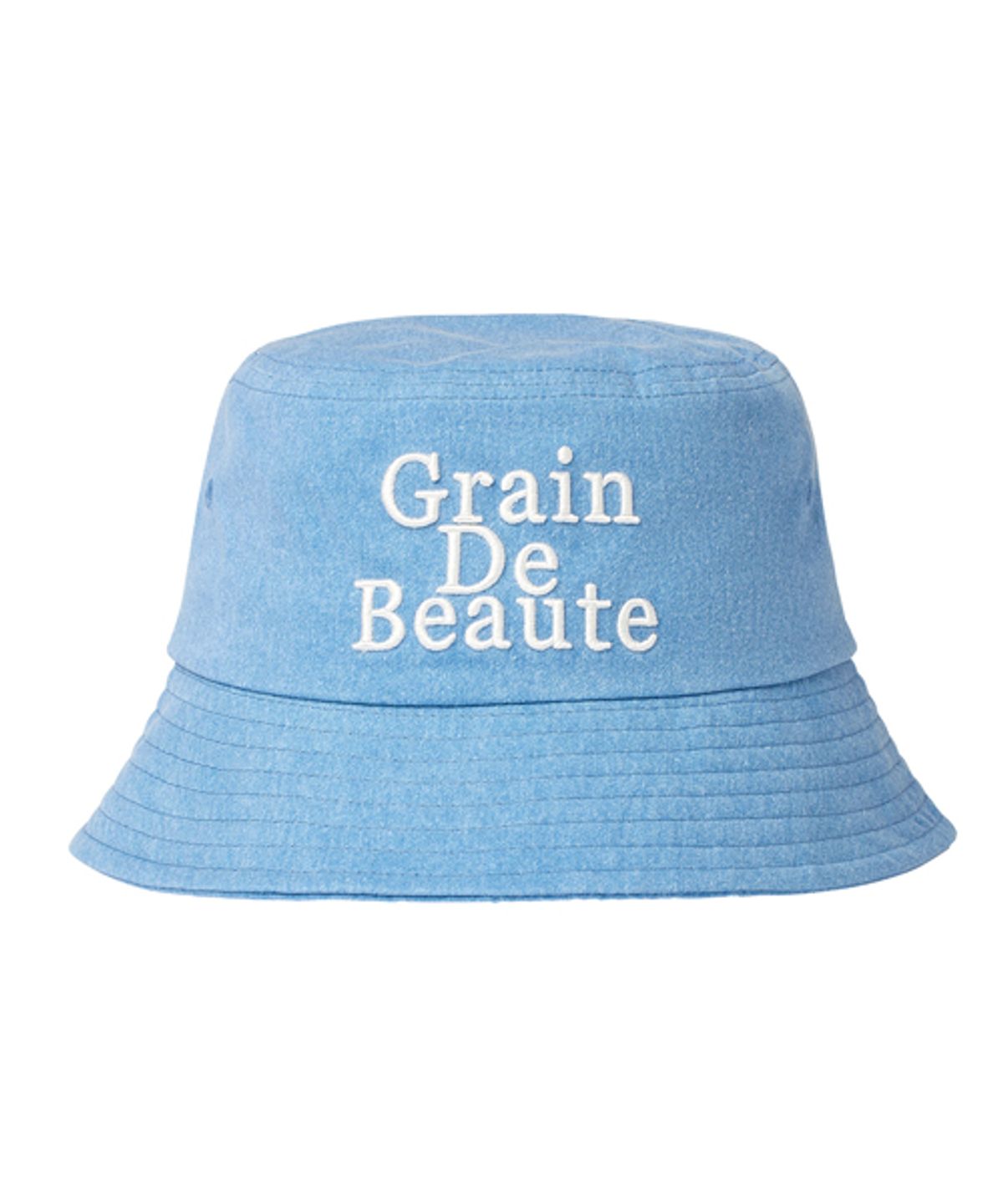 그랭드보떼(GRAIN DE BEAUTE) Washed Basic Bucket Hat [Blue]