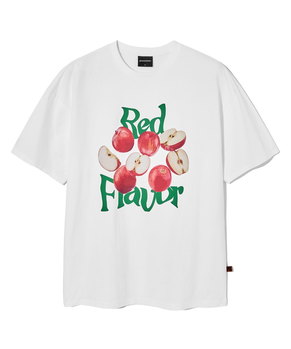 그루브라임(GROOVE RHYME) RED FLAVOR APPLE T-SHIRTS (WHITE) [LRRMCTA337M]