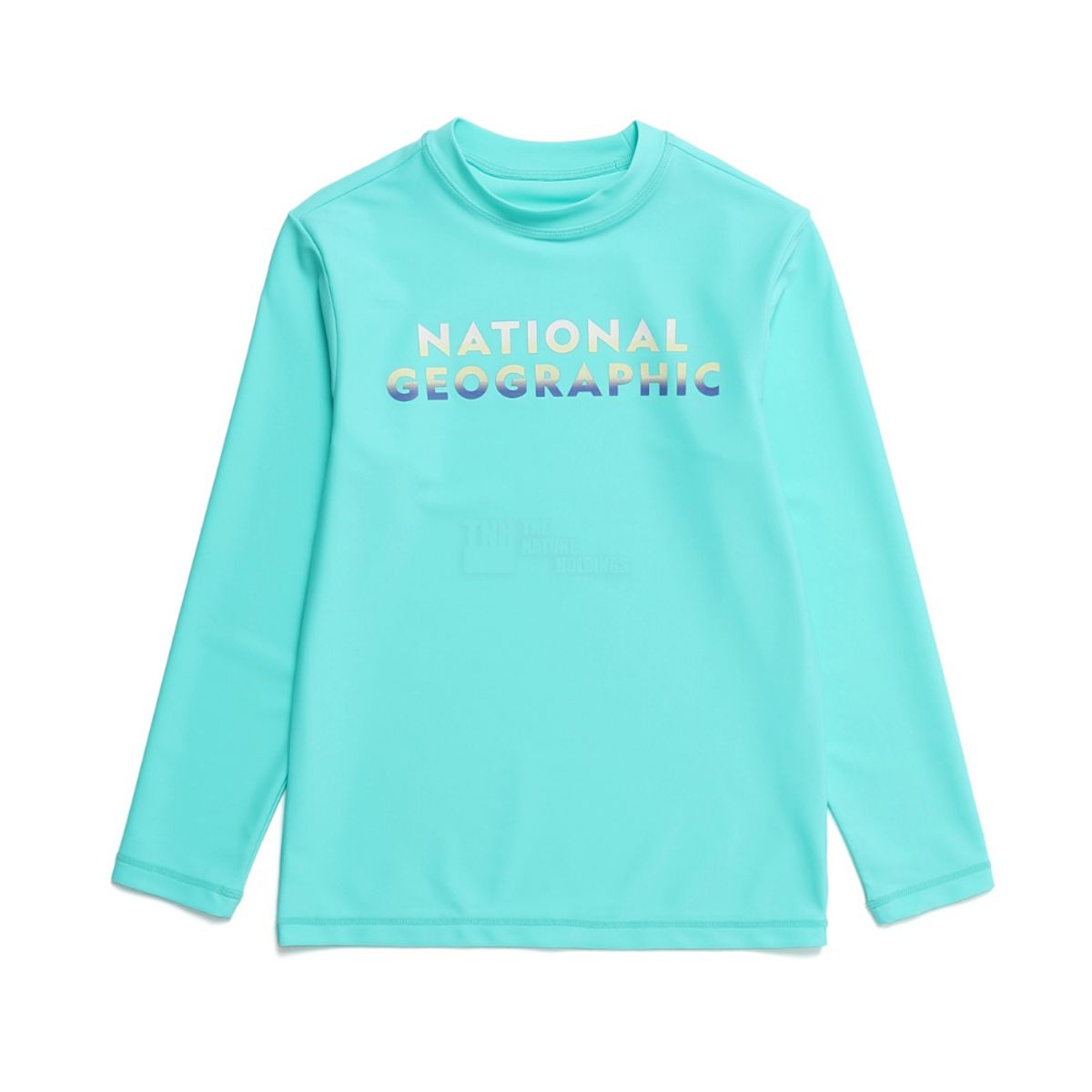 내셔널지오그래픽 키즈(NATIONAL GEOGRAPHIC KIDS) K232URG610 빅로고 래쉬가드 긴팔 티셔츠 MINT