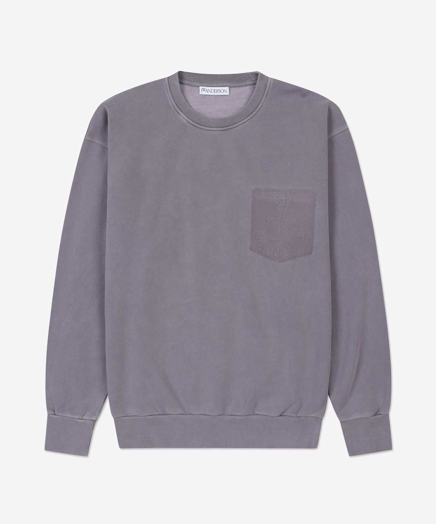 ★J W ANDERSON★ Logo Pocket Sweatshirt Gray JW0074PG1192929 MUSINSA | J.W.ANDERSON Logo Pocket Sweatshirt - Gray
