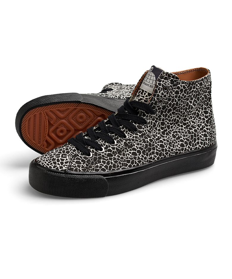 VM003 Canvas Hi [Cracked Black-White/ Black]