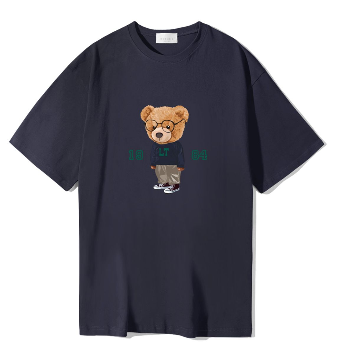 와이디에이(YDA) 곰돌84 오버핏 반팔 티셔츠_LTSS005NV