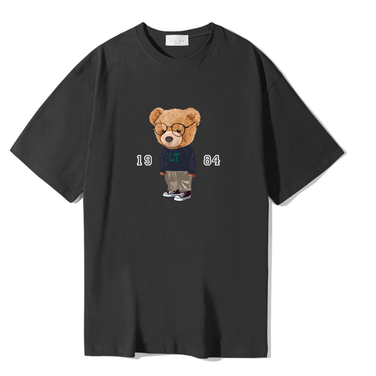 와이디에이(YDA) 곰돌84 오버핏 반팔 티셔츠_LTSS005BK