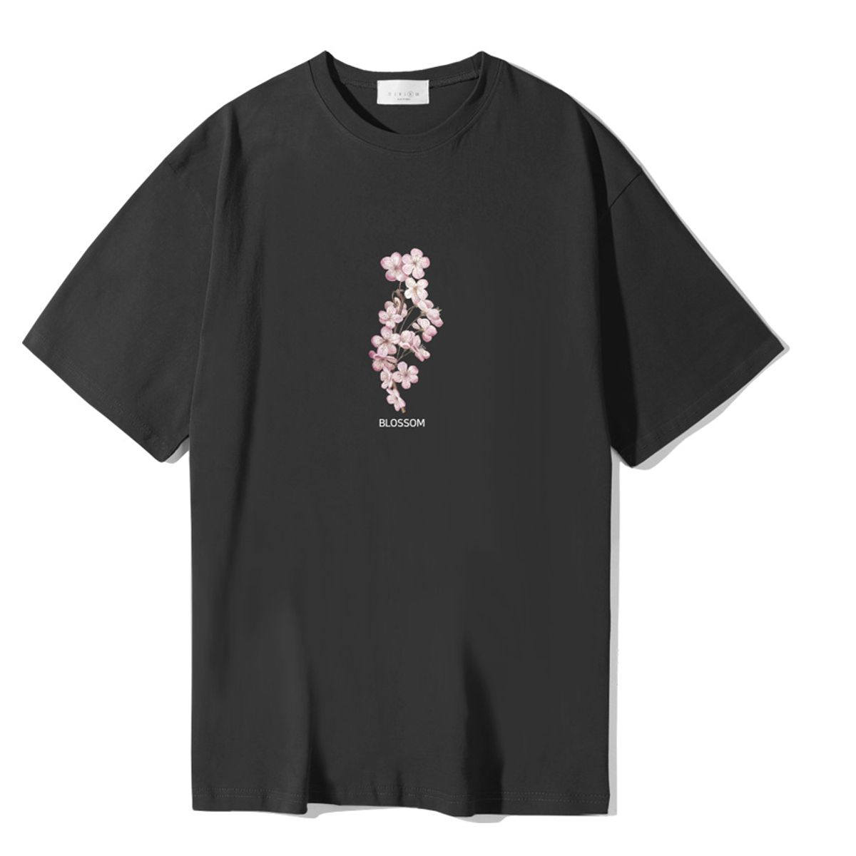 와이디에이(YDA) 핑크 블라썸 오버핏 반팔 티셔츠_LTSS011BK