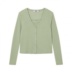 여성) 와플조직 나시 가디건세트_AN1WSW158-AG