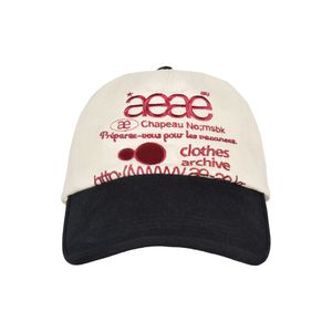 WEB LOGO 5 PANNEL BALL CAP - [ECRU/BLACK]